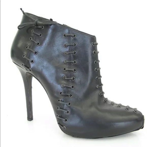 giambattista valli Shoes - Giambattista Valli black leather corset booties 7